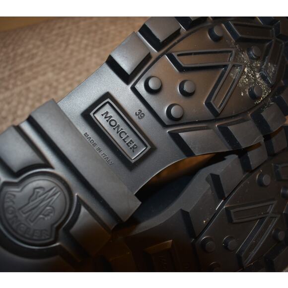 Moncler Women's Black Kickstream Rubber Waterproof Boots Size IT 39 US 9 - Picture 10 of 10